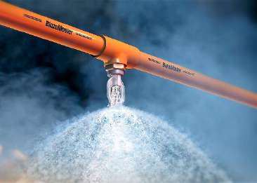 Sprinkler system in action